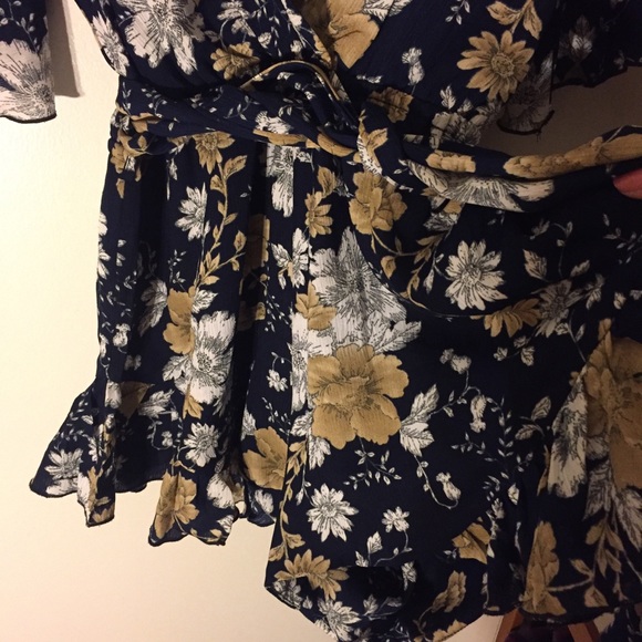 Cutest Navy Floral Romper - Picture 3 of 5
